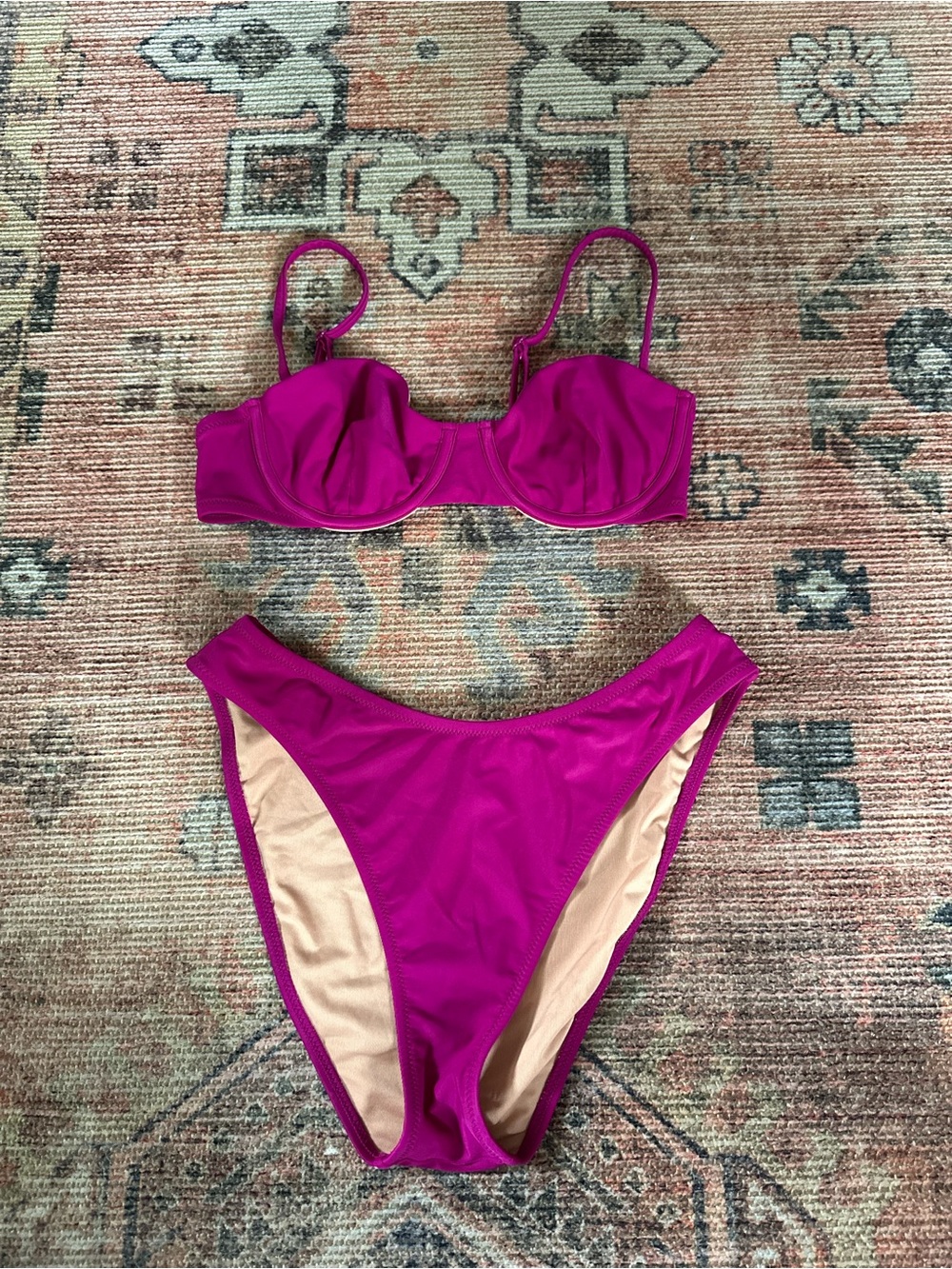 J. Crew Magenta Underwire Bikini Set